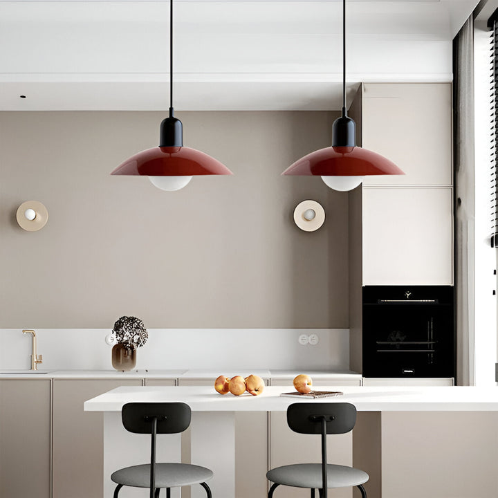 Suspension Pendant Lamp - Domed Shade with Globe