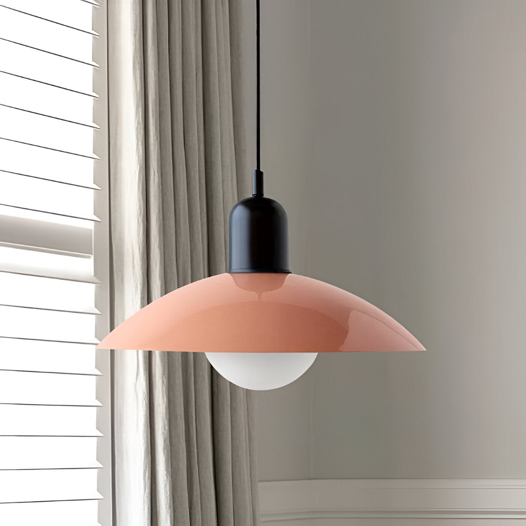Suspension Pendant Lamp - Domed Shade with Globe