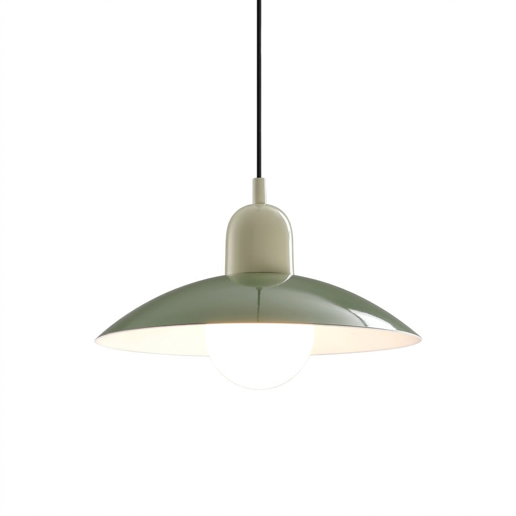 Suspension Pendant Lamp - Domed Shade with Globe