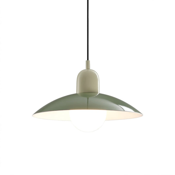Suspension Pendant Lamp - Domed Shade with Globe