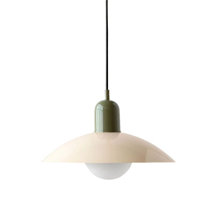 Suspension Pendant Lamp - Domed Shade with Globe