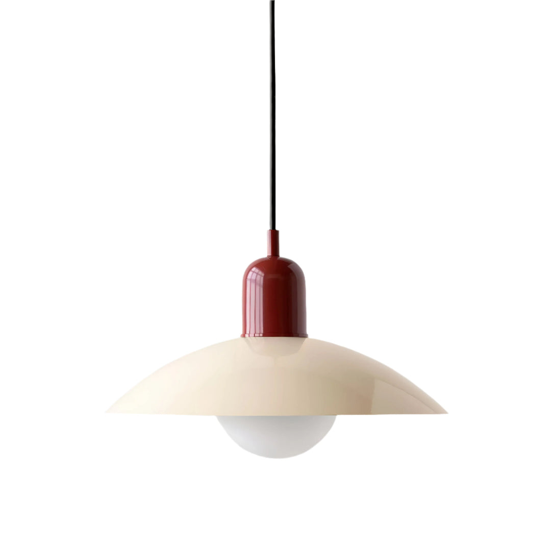 Suspension Pendant Lamp - Domed Shade with Globe