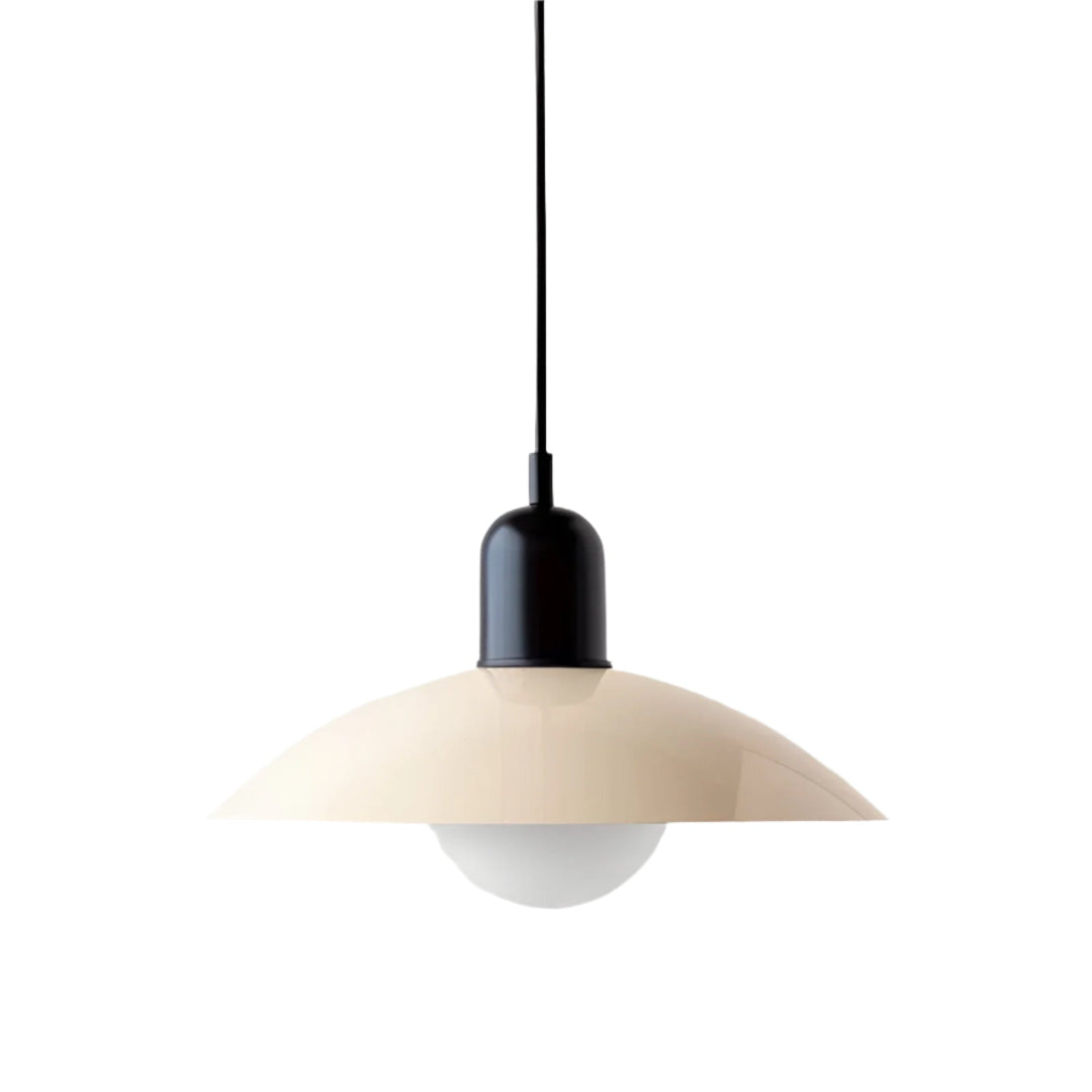 Suspension Pendant Lamp - Domed Shade with Globe