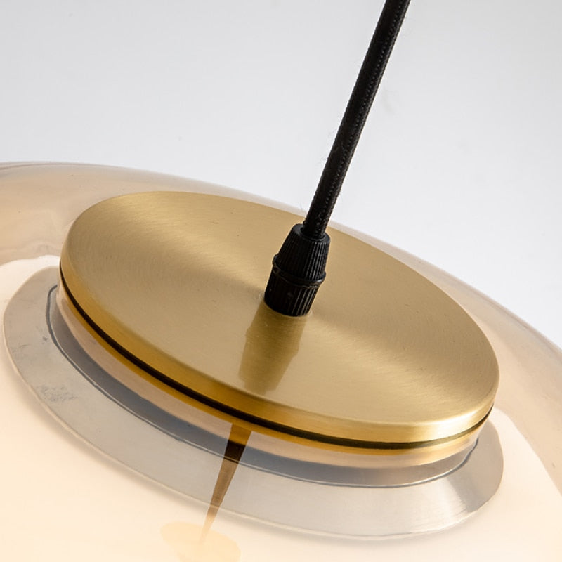 Suspension Pendant Lamp - Domed Shade with Inner Diffuser