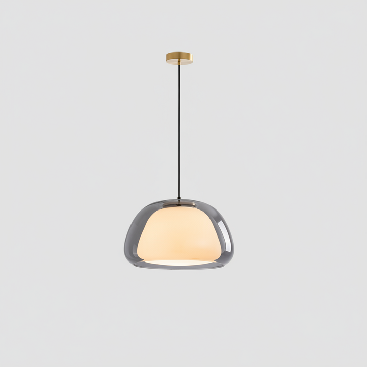 Suspension Pendant Lamp - Domed Shade with Inner Diffuser