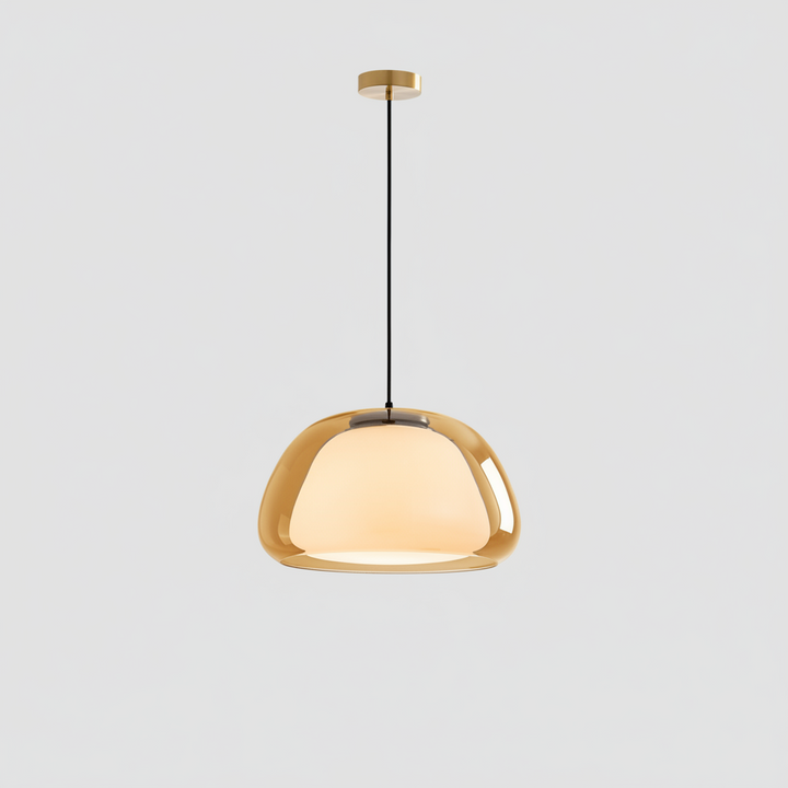 Suspension Pendant Lamp - Domed Shade with Inner Diffuser