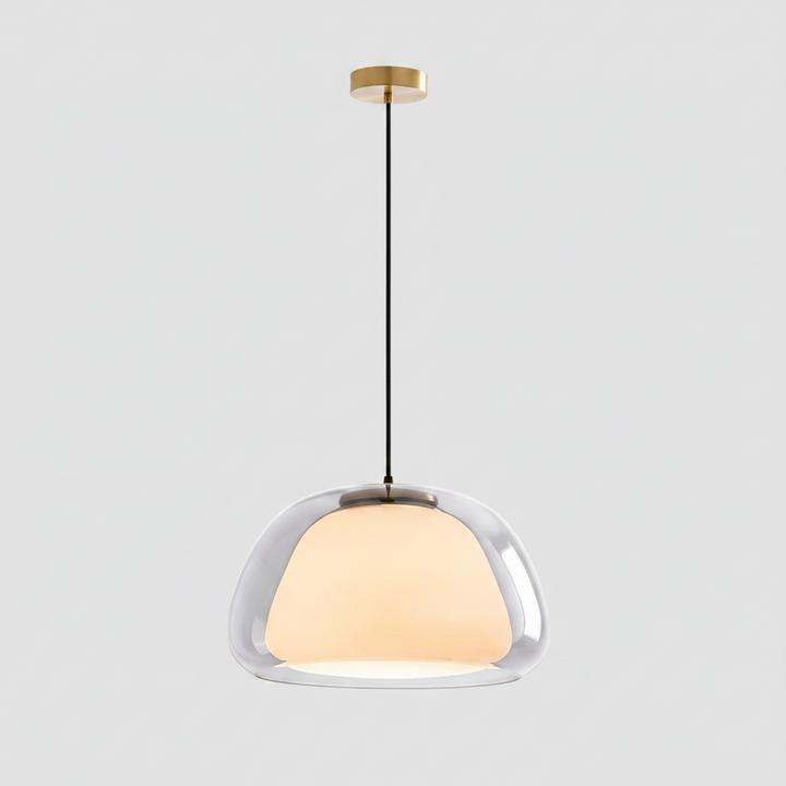 Suspension Pendant Lamp - Domed Shade with Inner Diffuser