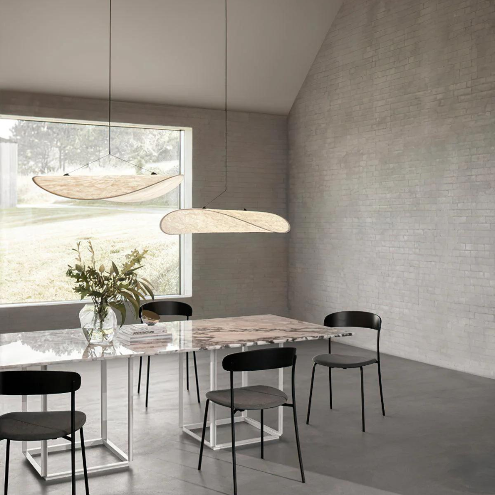 Suspension Pendant Lamp - Elongated Twisted Shade