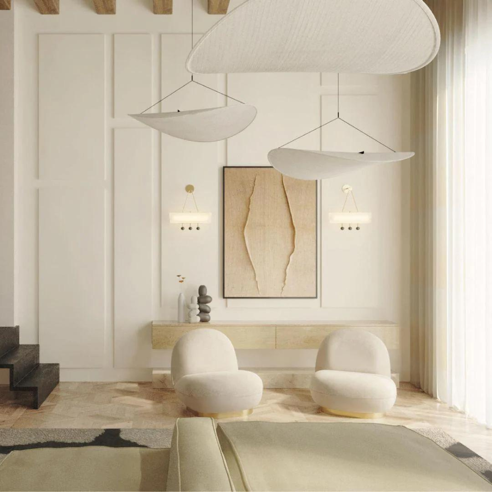Suspension Pendant Lamp - Elongated Twisted Shade