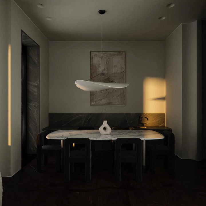 Suspension Pendant Lamp - Elongated Twisted Shade