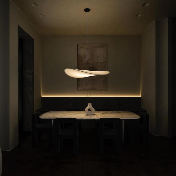 Suspension Pendant Lamp - Elongated Twisted Shade
