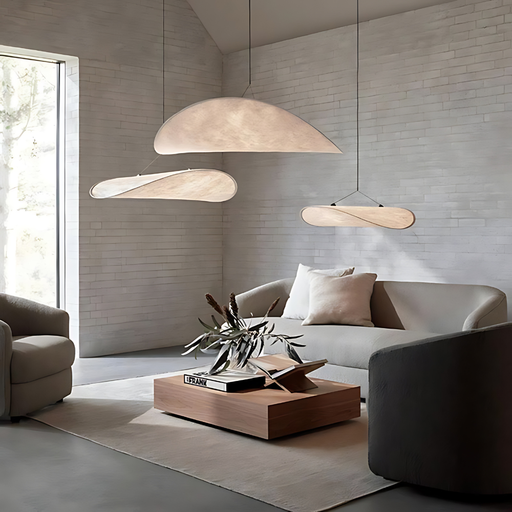 Suspension Pendant Lamp - Elongated Twisted Shade