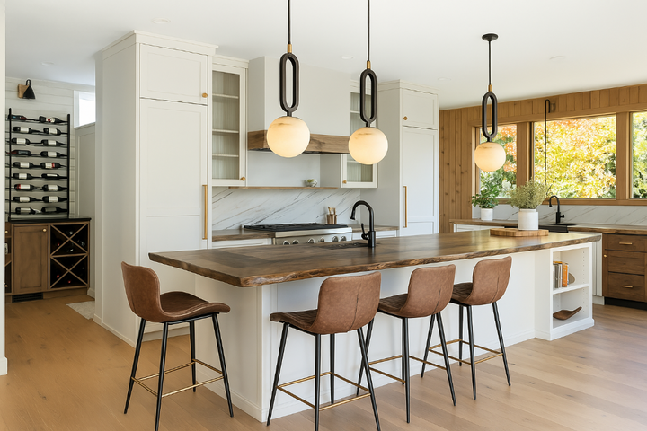 Suspension Pendant Lamp - Globe Shade with Oval Loop
