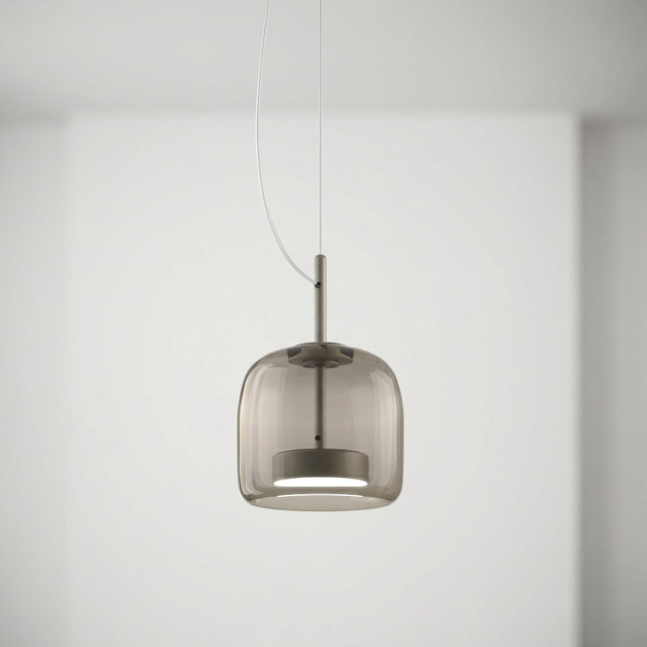 Suspension Pendant Lamp - Rounded Shade with Inner Diffuser Disc