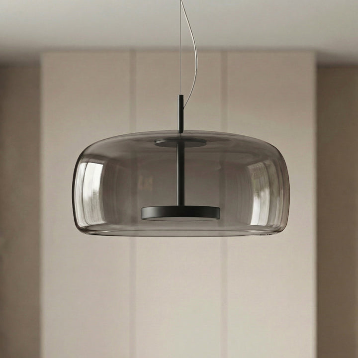Suspension Pendant Lamp - Rounded Shade with Inner Diffuser Disc