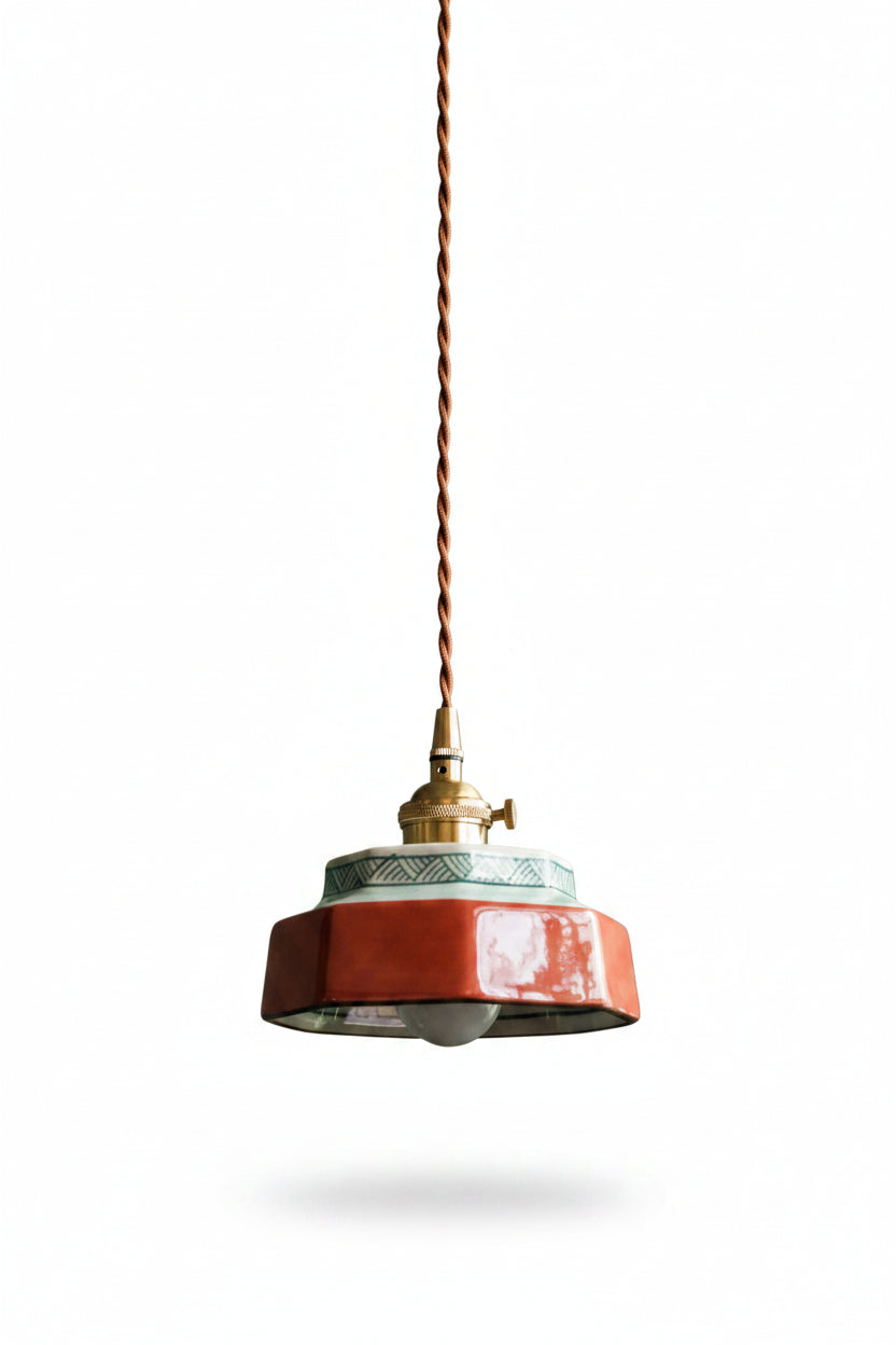 Suspension Pendant Lamp - Stepped Drum Shade