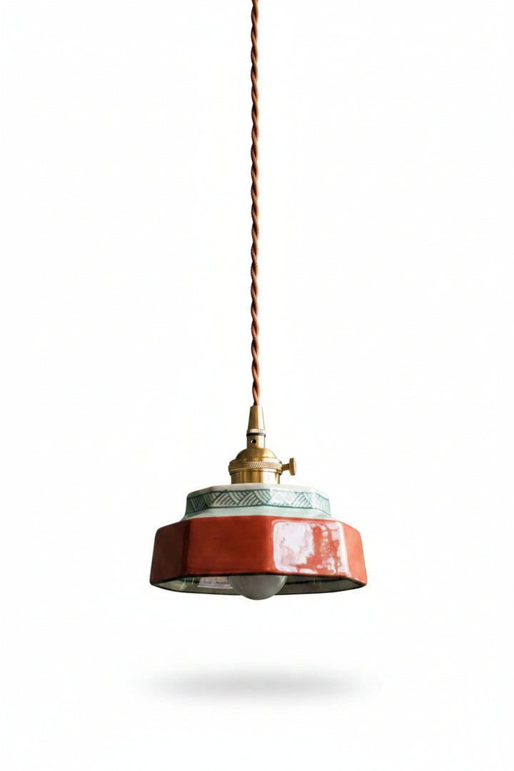 Suspension Pendant Lamp - Stepped Drum Shade