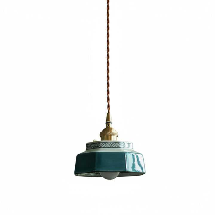 Suspension Pendant Lamp - Stepped Drum Shade