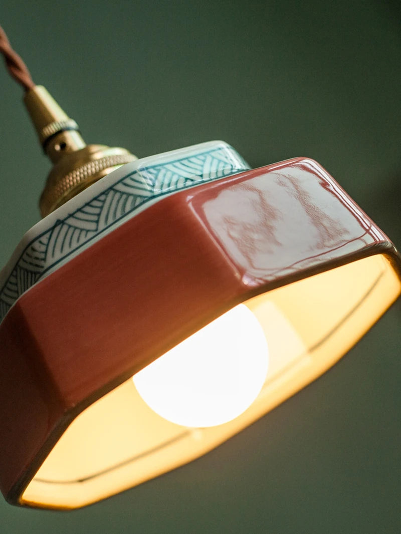 Suspension Pendant Lamp - Stepped Drum Shade