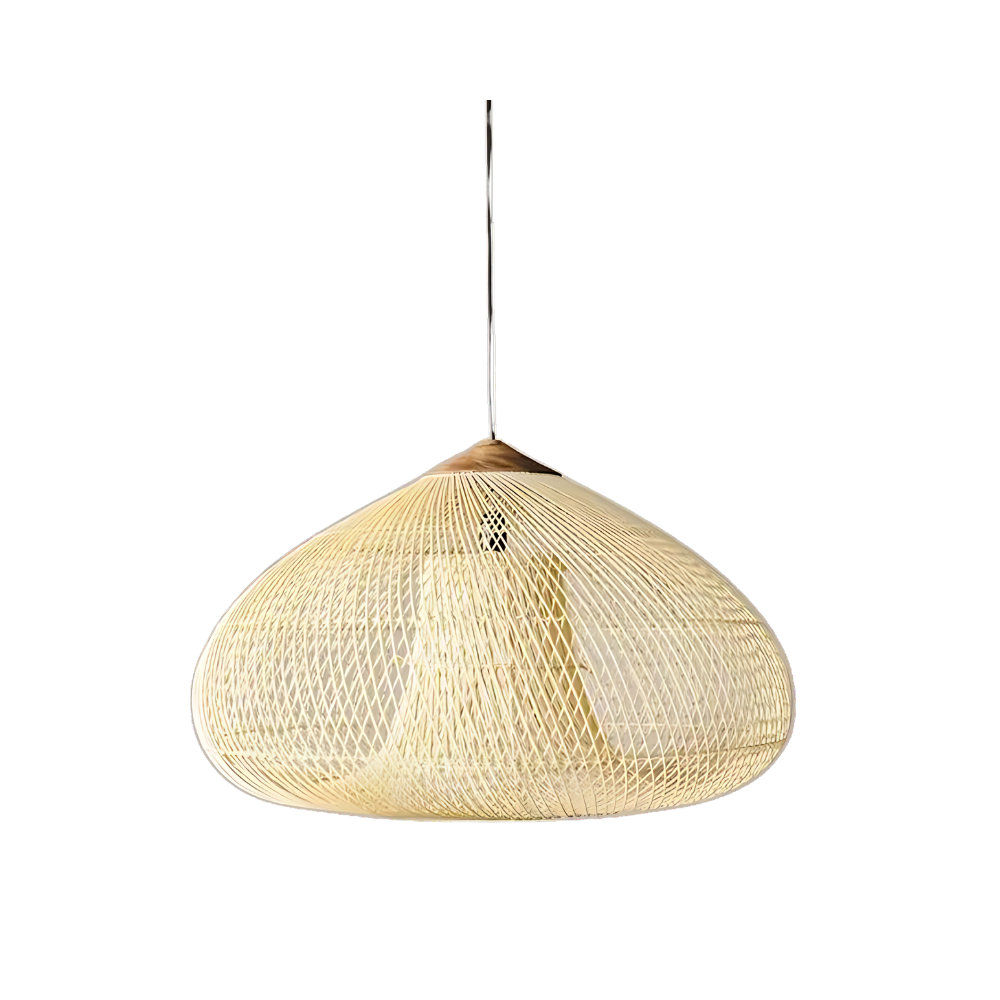 Suspension Pendant Lamp - Woven Dome Shade