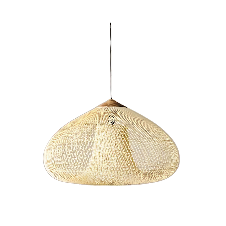 Suspension Pendant Lamp - Woven Dome Shade