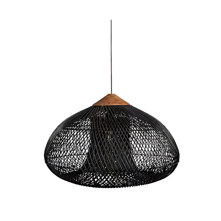 Suspension Pendant Lamp - Woven Dome Shade