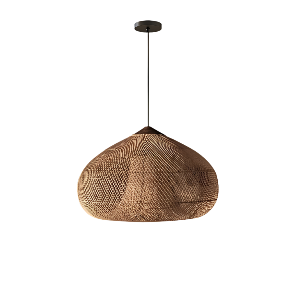 Suspension Pendant Lamp - Woven Dome Shade