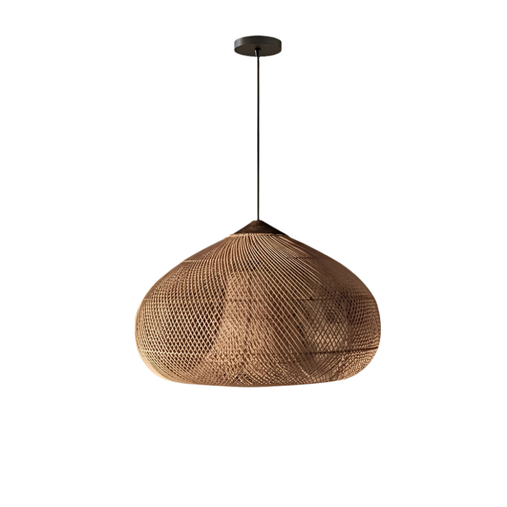 Suspension Pendant Lamp - Woven Dome Shade