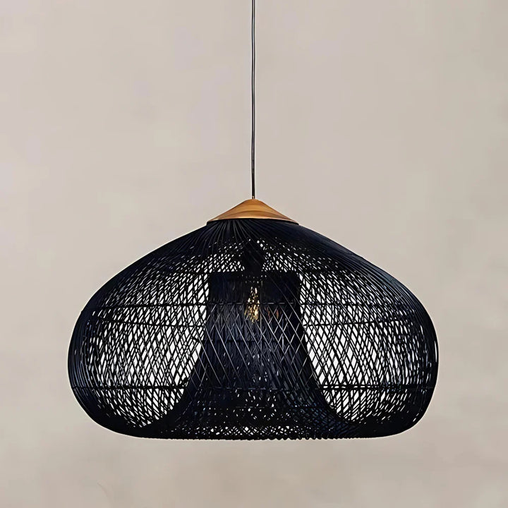 Suspension Pendant Lamp - Woven Dome Shade