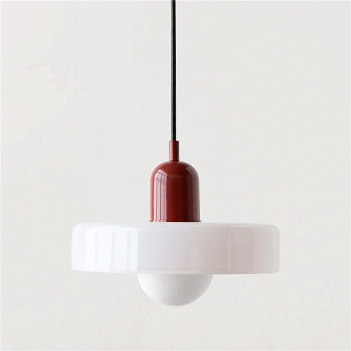 Suspension Pendant Lamp Disc Shade Glass Globe