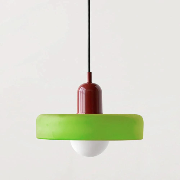 Suspension Pendant Lamp Disc Shade Glass Globe