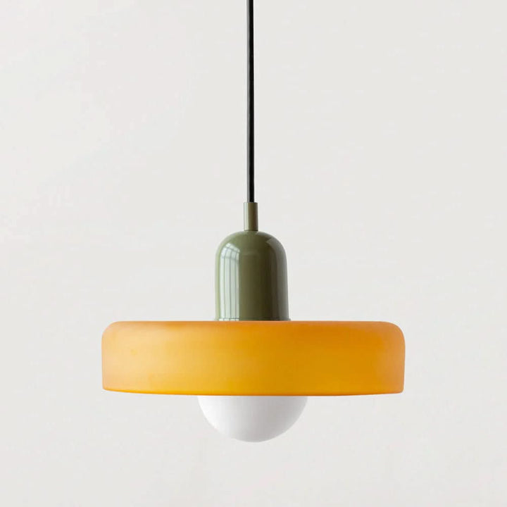 Suspension Pendant Lamp Disc Shade Glass Globe