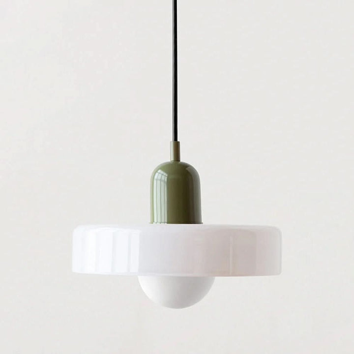 Suspension Pendant Lamp Disc Shade Glass Globe