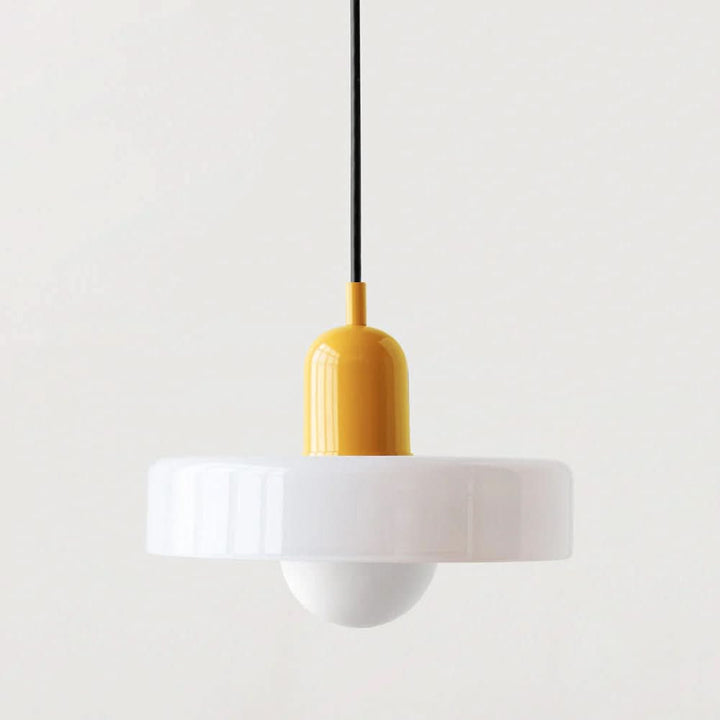 Suspension Pendant Lamp Disc Shade Glass Globe