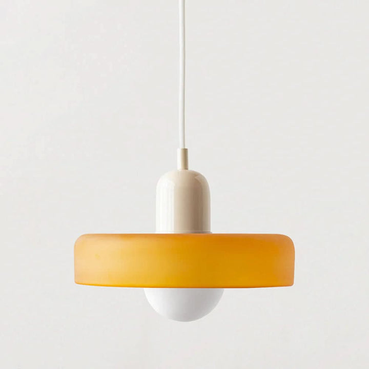 Suspension Pendant Lamp Disc Shade Glass Globe