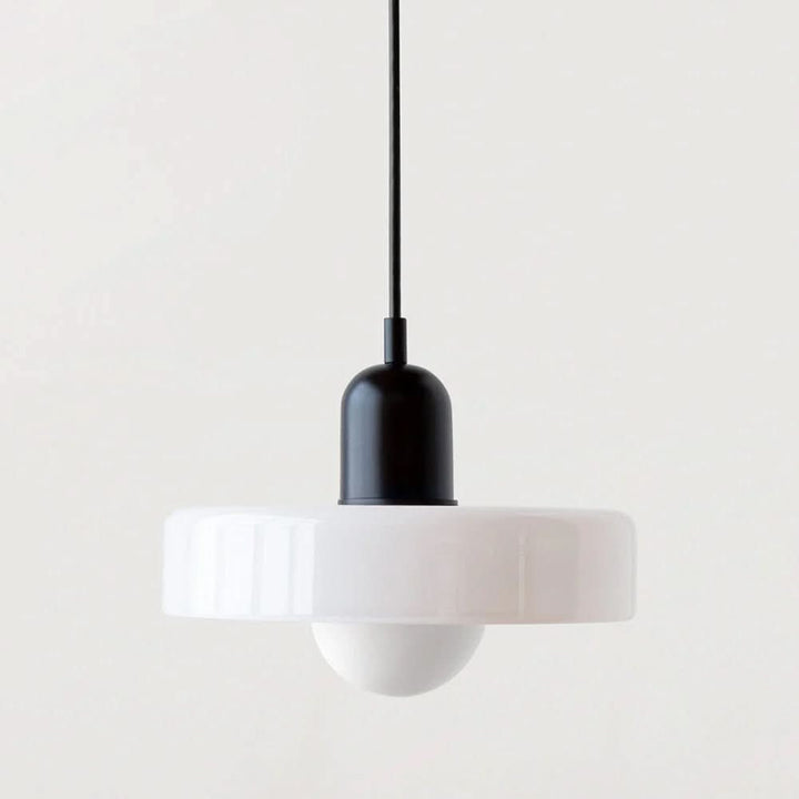 Suspension Pendant Lamp Disc Shade Glass Globe