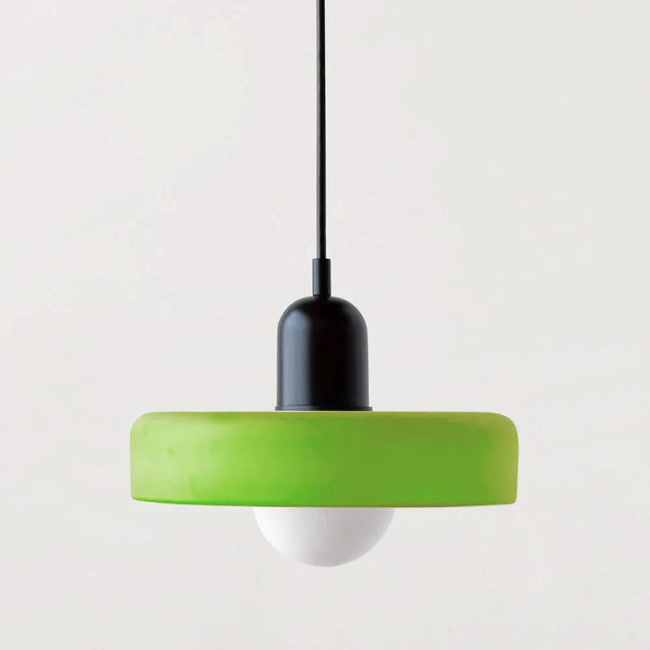 Suspension Pendant Lamp Disc Shade Glass Globe