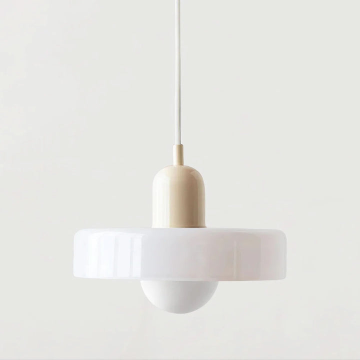 Suspension Pendant Lamp Disc Shade Glass Globe