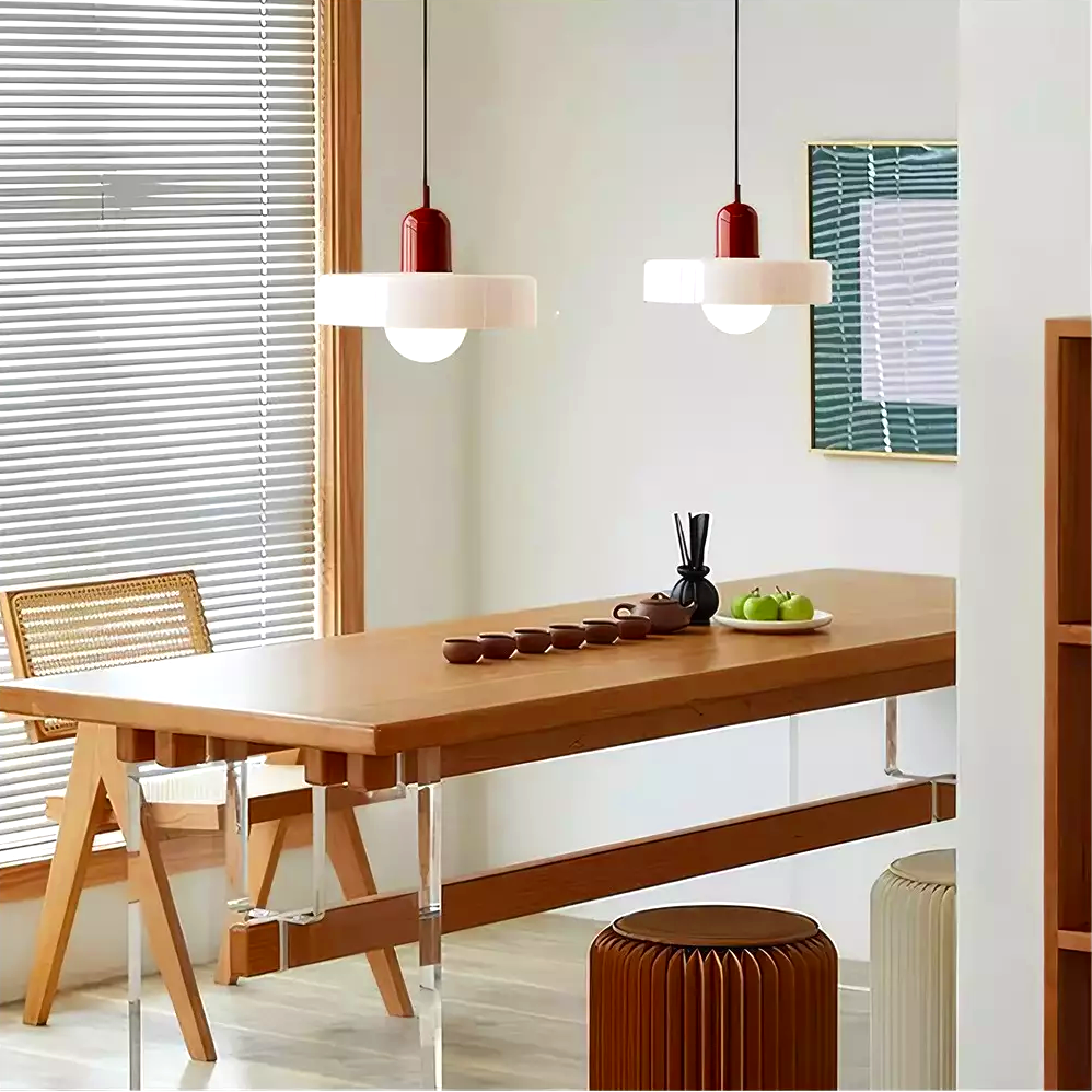 Suspension Pendant Lamp Disc Shade Glass Globe