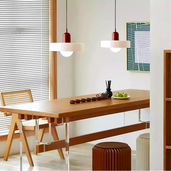 Suspension Pendant Lamp Disc Shade Glass Globe