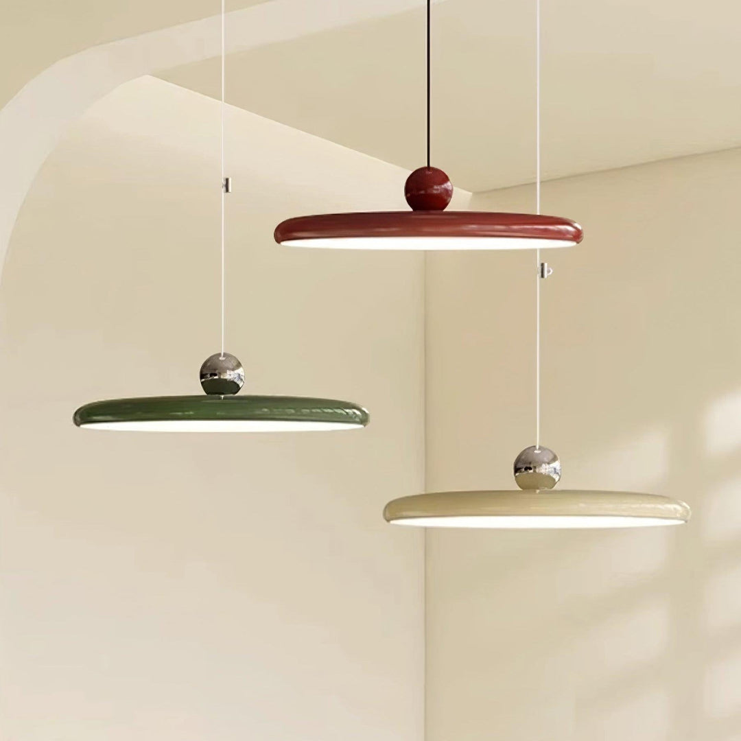 Swing Arm Pendant Ceiling Lamp Adjustable Metal Disc Shade