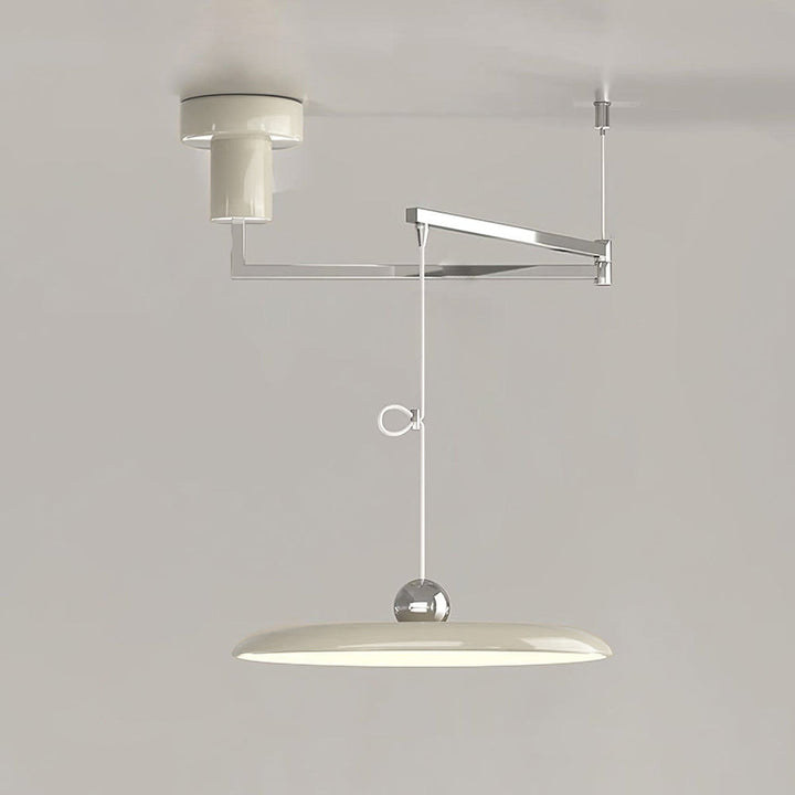 Swing Arm Pendant Ceiling Lamp Adjustable Metal Disc Shade