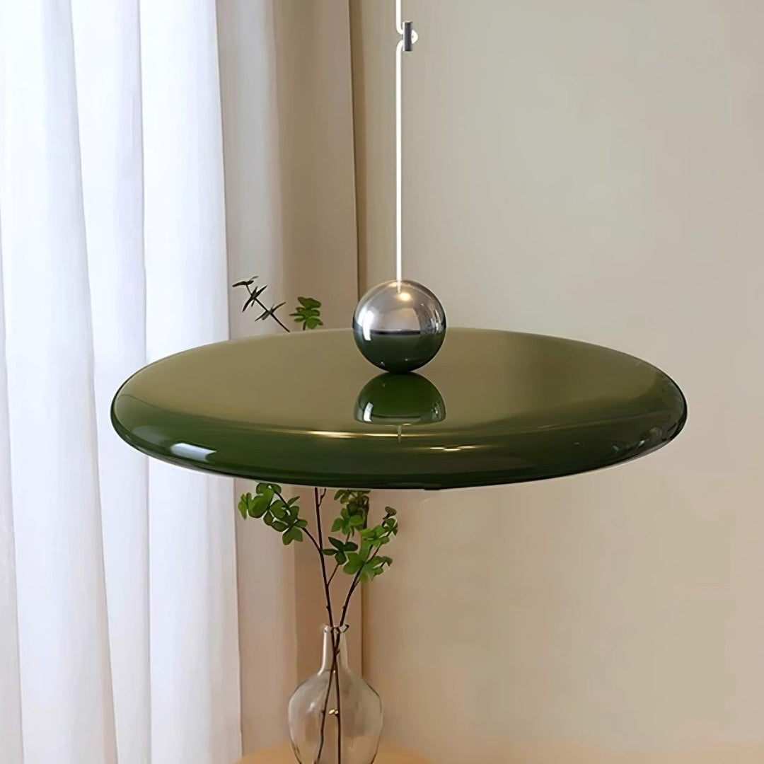 Swing Arm Pendant Ceiling Lamp Adjustable Metal Disc Shade