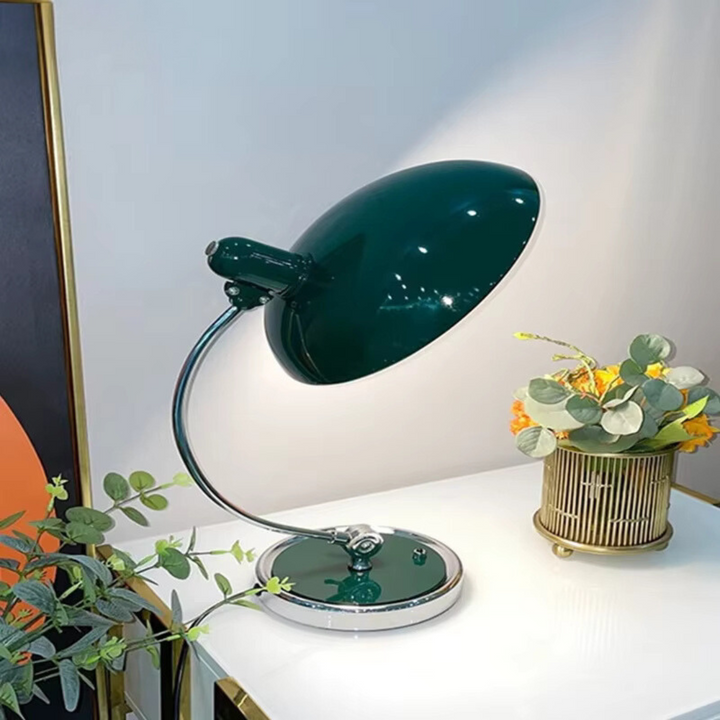 Table Lamp - Curved Arm with Dome Shade