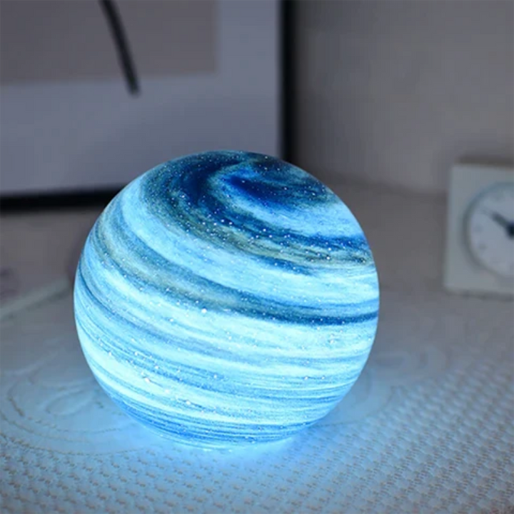 Table Lamp - Spherical Marbled Globe Shade