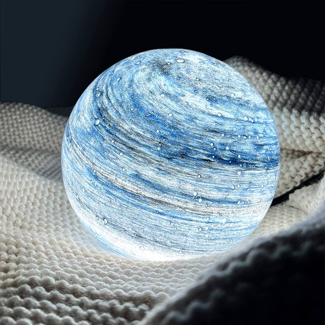 Table Lamp - Spherical Marbled Globe Shade