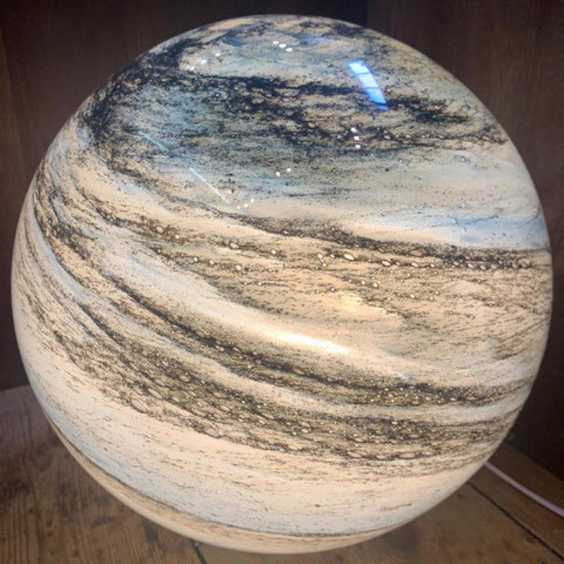 Table Lamp - Spherical Marbled Globe Shade