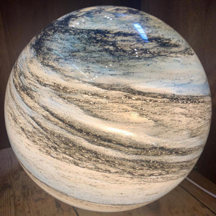 Table Lamp - Spherical Marbled Globe Shade