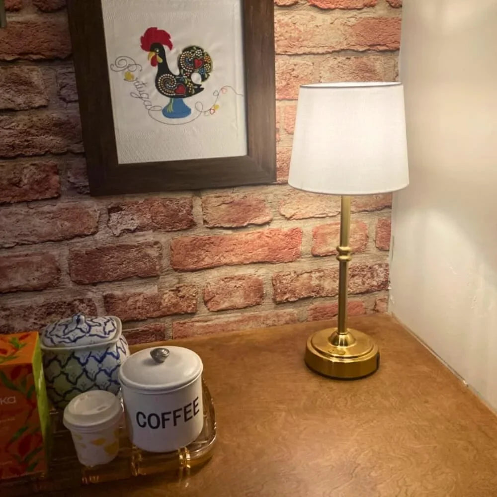 Table Lamp - Tapered Shade with Turned Stem