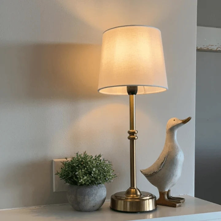 Table Lamp - Tapered Shade with Turned Stem